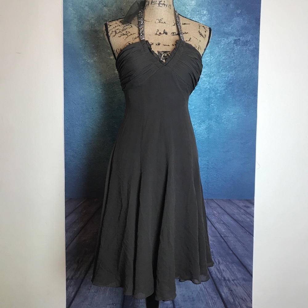 BCBG Brown Halter Mini Dress Size 0
